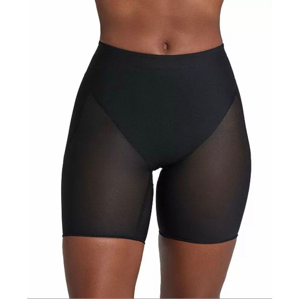 Leonisa Firm Compression Butt Lifter Shaper Shorts Black Medium